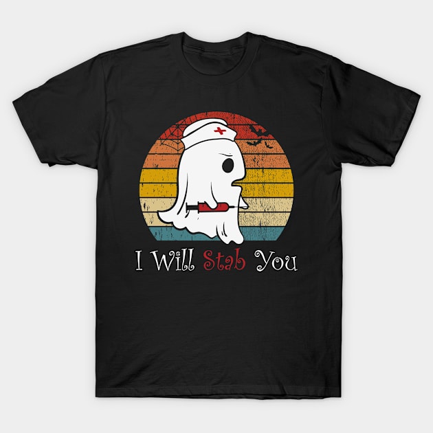 Nurse Ghost I Will Stab You T-Shirt by mansoury